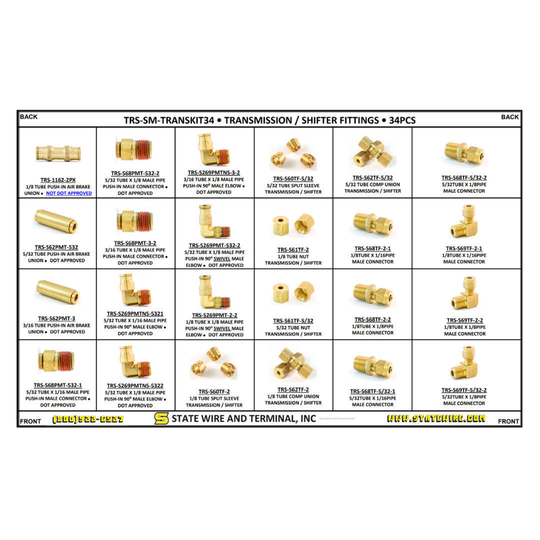 Trans / Shifter Fittings Kit – 34 Pieces