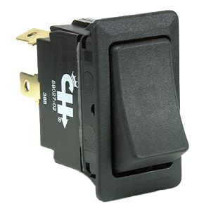 Weather-Resistant Rocker Switch – SPST, On-Off, 2 Blades