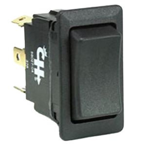 Weather-Resistant Momentary Rocker Switch – DPDT, (On)-Off-(On), 6 Blades
