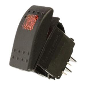Rocker Switch Actuator with Amber Lens