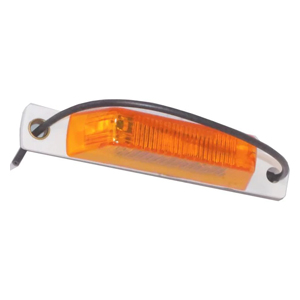 Surface-Mount 4-1/2" Thinline PC-Rated LED Mrkr/Clrnc Light w/ Pigtail - Hardwired, 12V (Amb)