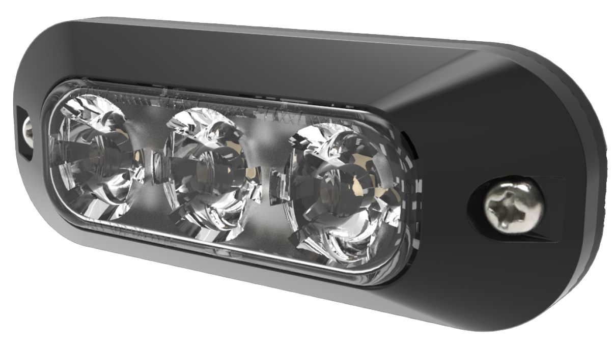 Surface-Mount Directional LED w/ 9 Flash Patterns – Class I, 12V, 2 Bolt (Wht)
