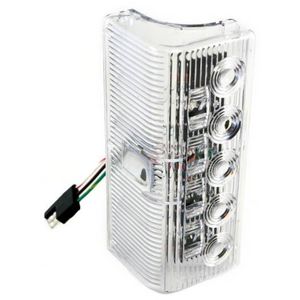 Verical-Mount 6-3/4" LED Wrap-Around Tail Light w/ Grom - 9-16V (Wht)