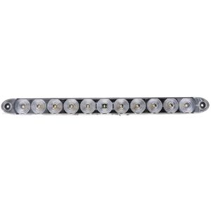 Two-Stud 15" Low-Profile LED Auxiliary Lightbar w/ 9" Pigtail - 11 Diodes, 9-14V (Wht)