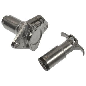 6-Way HD Economy Chrome-Plated Zinc Diecast Enclosed Trailer Connector Plug and Socket Kit