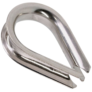 Zinc-Plated Light-Duty Wire Rope Thimble - 1/8"