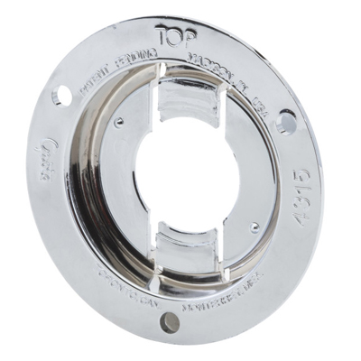 Theft-Resistant Mounting Flange For 2" Round Lights w/ Chrome Finish
