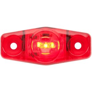 Surface-Mount 2-1/2" LED Mini Sealed Horizontal/Vertical Mrkr/Clrnc Light - 3 Diodes, Hardwired. 12V (Red)