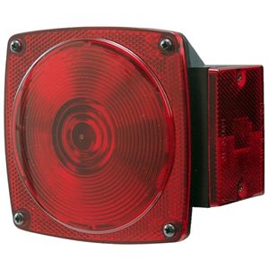 Peterson® Two-Stud 4-1/2" Square RH Incandescent Combo Rear Light - Hardwired, 12V (Red)