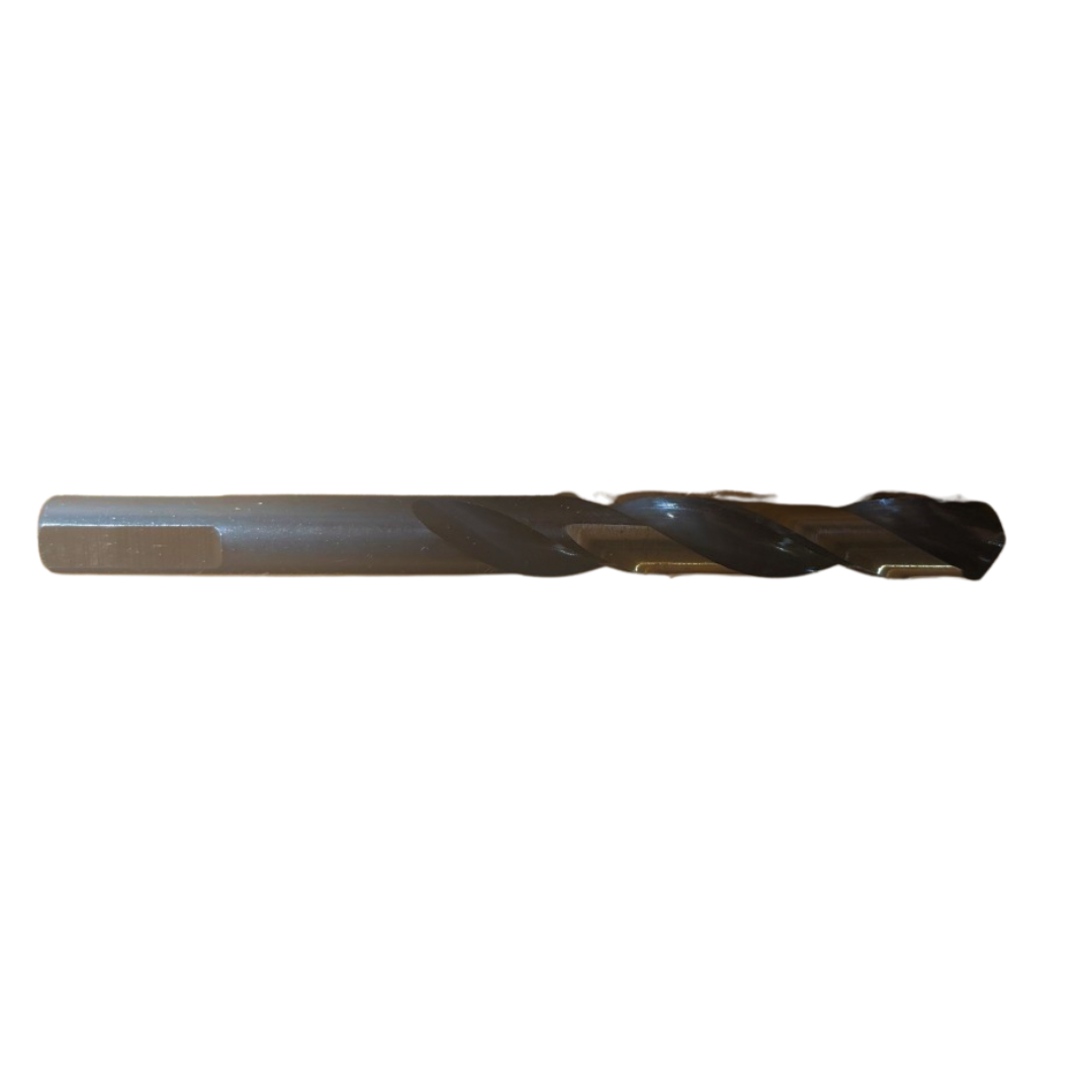 13/32" Reduced Shank Mechanics Length Drill Bit – M7 HSS, Black & Gold, 3-Flat Shank, 135° Split Point