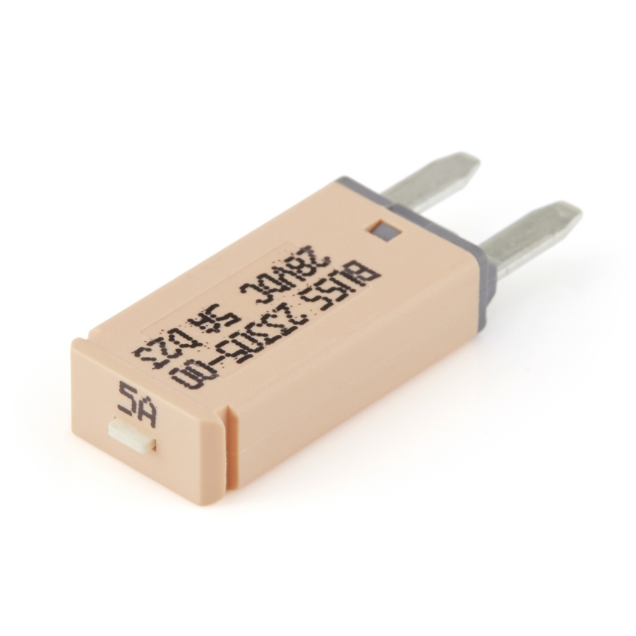 ATM Ultra-Thin Manual Reset Circuit Breaker – 5A, 2 Blades, Type III (Tan)