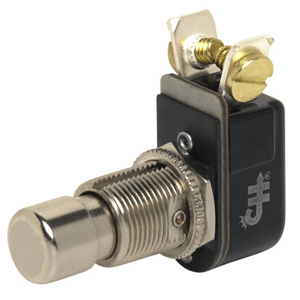 Heavy Duty Momentary Push-Button Switch – SPST, Off-(On), 2 Screws