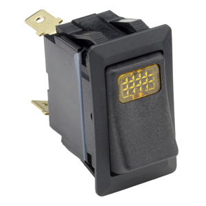 Lighted Amber Rocker Switch - 2 Position