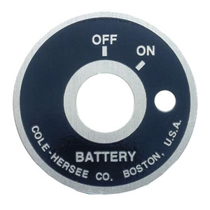 Master Disconnect Switch Face Plate