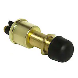 Marine Momentary Push-Button Switch – SPST, Off-(On), 2 Screws