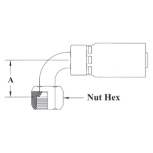 Thermoplastic Coupling JIC/SAE Dual Seat - 90° Female Swivel