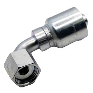 Grip Crimp Coupling - O-Ring Face Seal - 90° Female Swivel