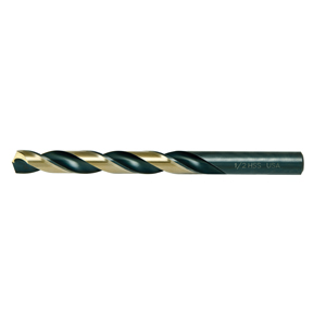 DBDF-1/16 – 1/16" Blitz Bits® Premium High-Speed Steel (HSS) Jobber Drill Bit, Black Oxide and Gold Finish