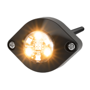 Hide-A-LED™ Surface-Mount Concealed Warning LED w/ 69 Flash Patterns - Class II, 12-24V, 2 Bolt (Amb/Grn)