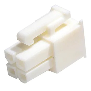 Mini-Fit Jr. Receptacle Housing, 4 Circuits, Dual Row, UL 94V-0