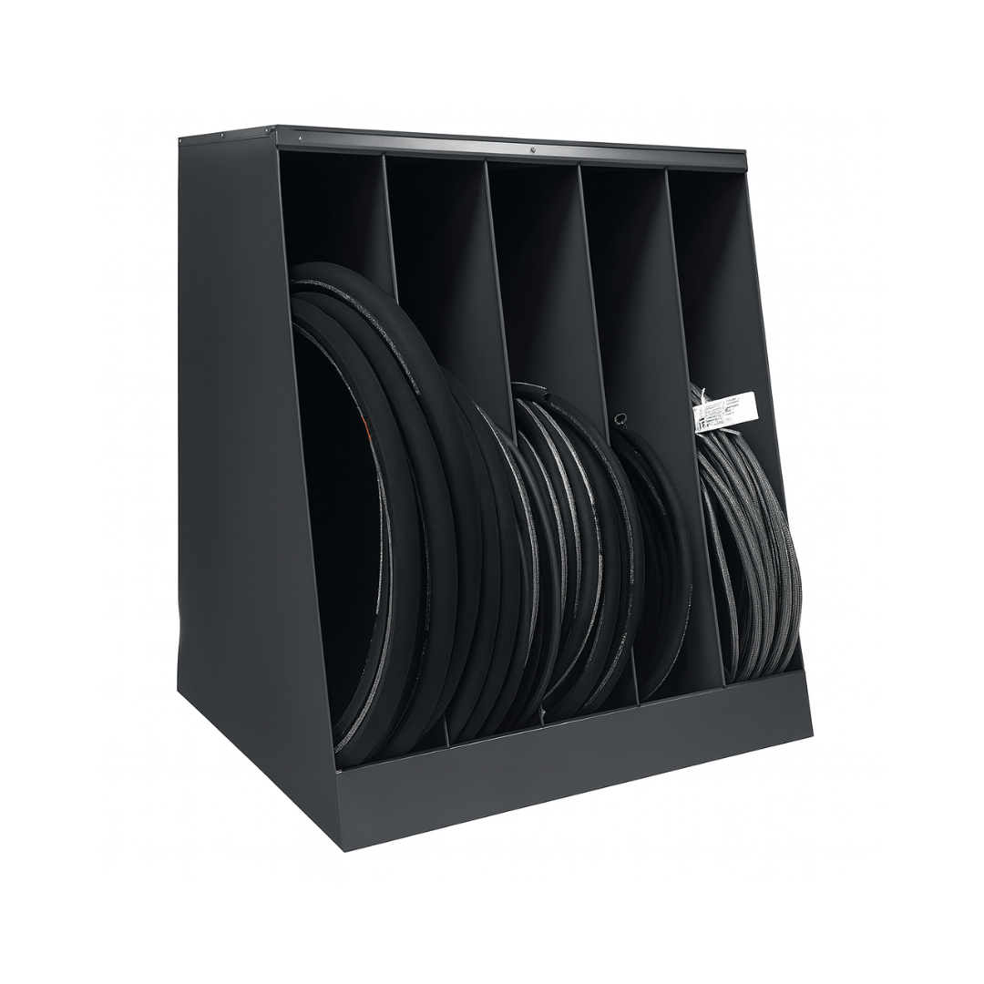 7-Slot Hydraulic Hose Cabinet – 36"H x 31"W, Vertical Storage