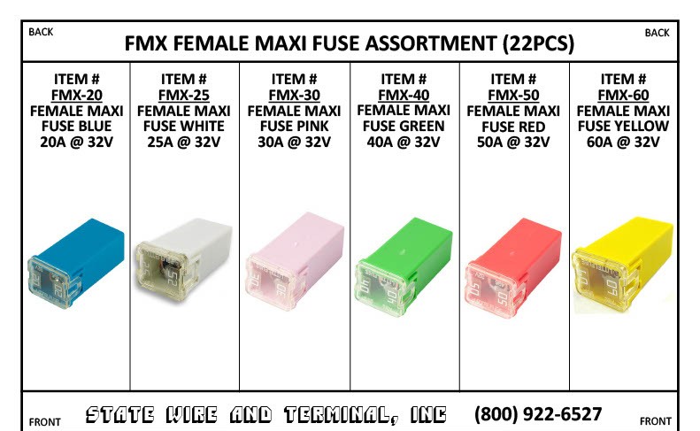 FMX Female Maxi Fuse 22 Piece Kit