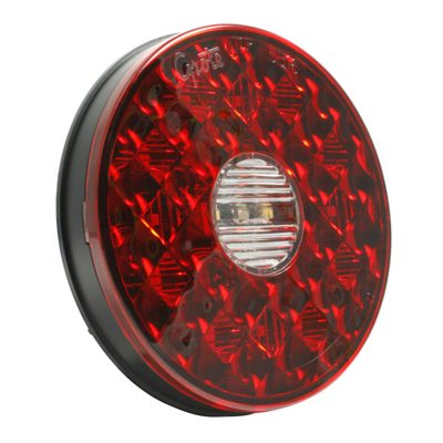 4" Round LED Stop Tail Turn Lights with Integrated Back-Up
