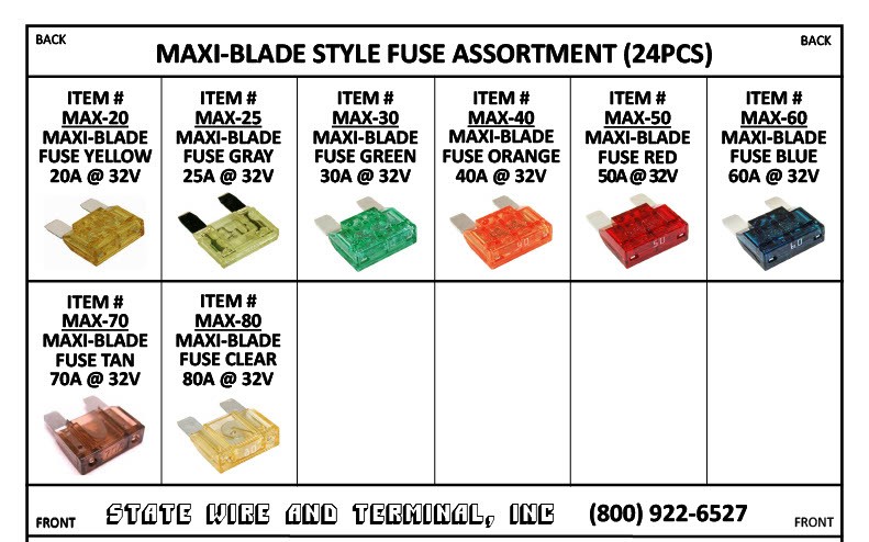 Maxi-Blade Style Fuse 24 Piece Kit