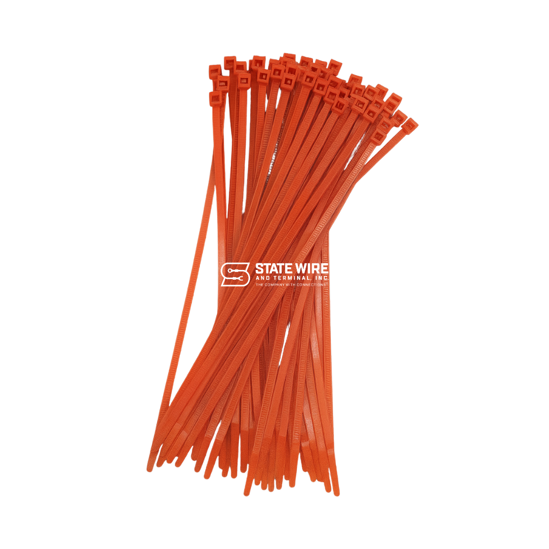 Nylon Cable Tie 4.12" – 18 lb Tensile Strength (Orange)
