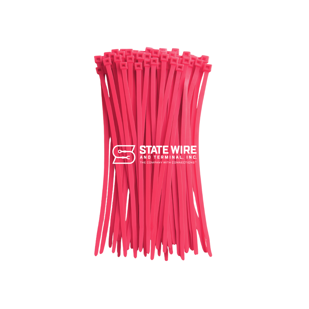 Nylon Cable Tie 7.56"  – 50 lb Tensile Strength (Fluorescent Pink)