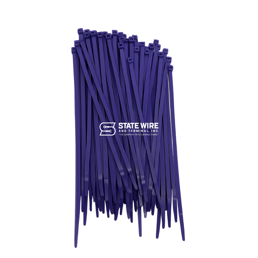 Nylon Cable Tie 7.56" – 50 lb Tensile Strength (Purple)