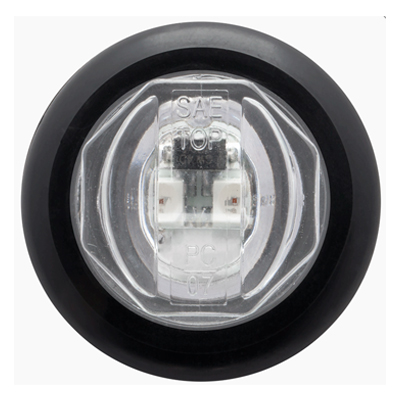 Optronics® Clear Lens Yellow PC Rated Marker/Clearance Light With A11GB Grommet - .180" Male Bullet - MCL11 Series