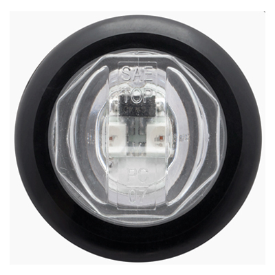 Optronics® Clear Lens Red PC Rated Marker/Clearance Light With A11GB Grommet - .180" Male Bullet - MCL11 Series