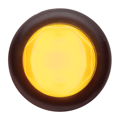 GloLight Yellow PC Rated Marker/Clearance Light With Supplemental Turn Function - .180" Male Bullet