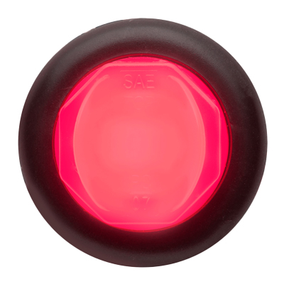 GloLight Red PC Rated Marker/Clearance Light With Supplemental Turn Function - .180" Male Bullet