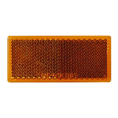Optronics® Pair of Rectangular Yellow Self Adhesive Reflectors - RE10 Series