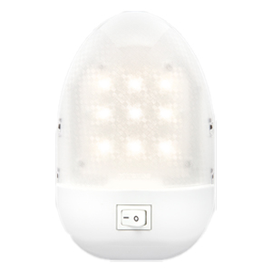 Optronics® 9-LED RV Single Fixture Interior Light - On/Off Switch - RVIL33/34 Series