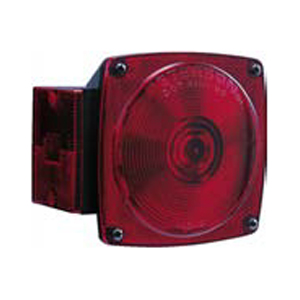 Optronics® Red Square Combination Tail Light With License Illuminator - Driver Side