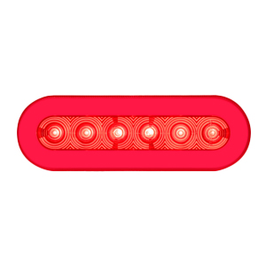 GloLight LED 6" Oval Red Stop/Turn/Tail Light