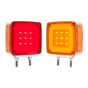 GloLight LED Square Dual Face - Pedestal Mount Light - Driver Side