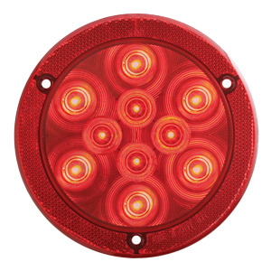 Optronics® LED Red Stop/Turn/Tail Light With Reflex Flange