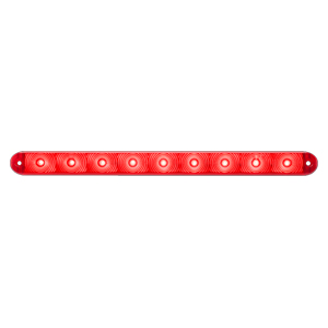 Surface-Mount 12-1/2" Thinline S/T/T Lightbar - 9 Diodes, Hardwired, 3-Pin Weathertight, 12V (Red)
