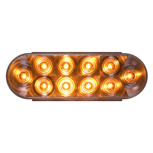 Optronics® LED Clear Lens, Yellow Parking/Rear Turn Signal, PL-3 Connection