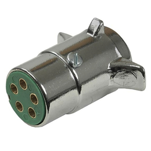 5-Way HD Chrome-Plated Zinc Diecast Trailer-Side Connector Plug