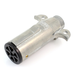7-Way HD Economy Round Pin Zinc Diecast Trailer-Side Connector Plug