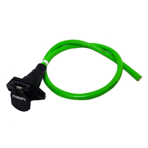 Phillips QCS2® 48" Green Blunt-Cut Cable Harness with Socket