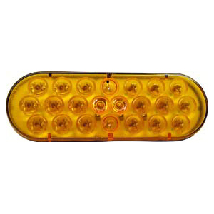 Peterson® Oval Amber LED Strobe Light Alternating Flash Pattern