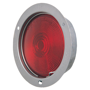 Peterson® 4" Round Red Flush-Mount Stop/Turn/Tail Light with Stainless Steel Housing