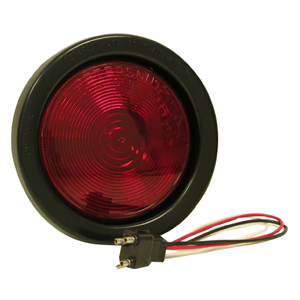 Peterson® 4" Red Round Stop/Turn/Tail Light, Long Life, Kit