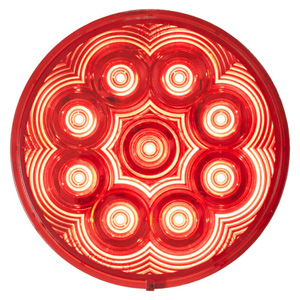 Peterson® LumenX® LED Auxiliary Round Red Strobing Light - Grommet Mount